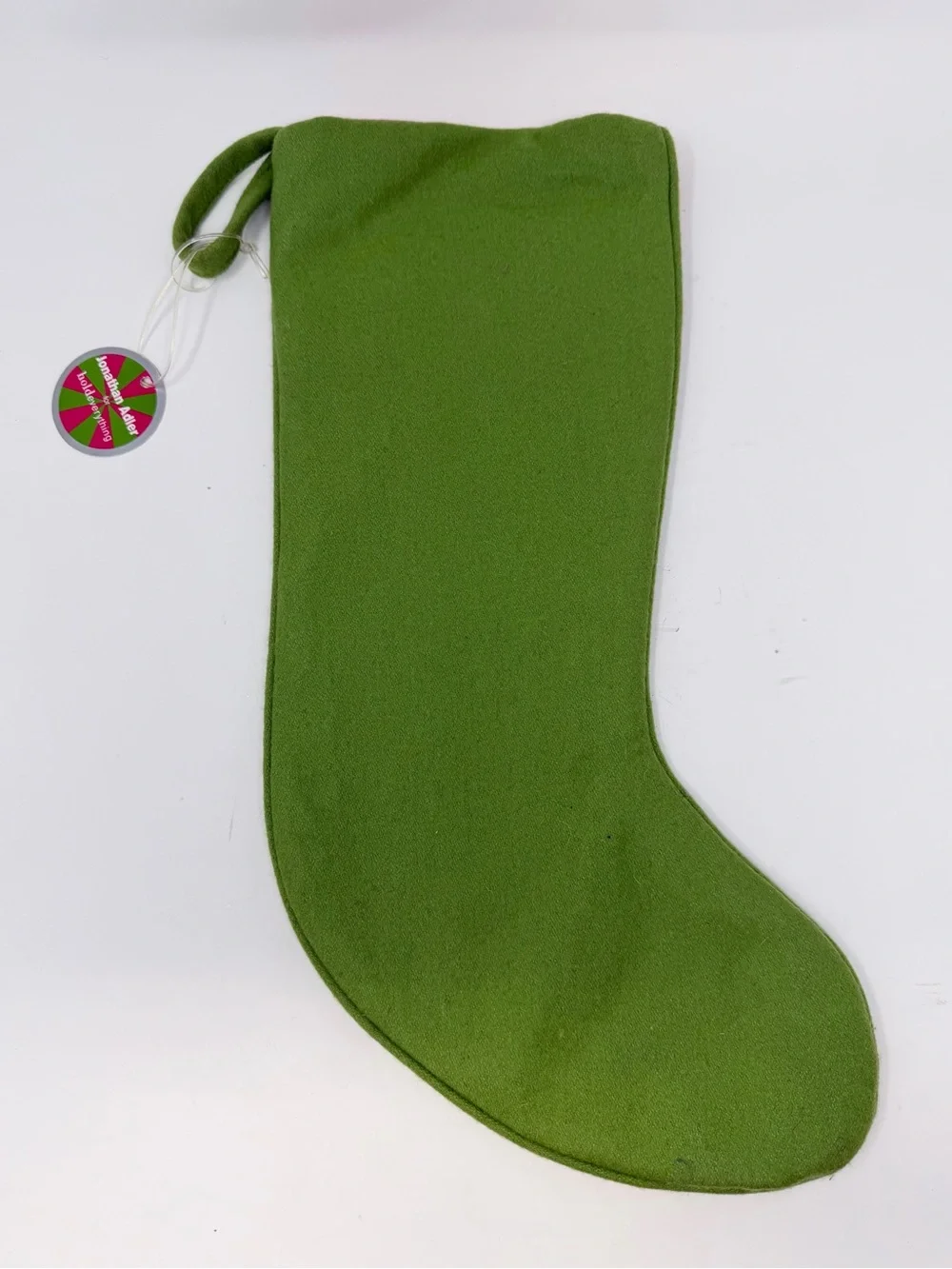 NWT Jonathan Adler Hold Everything Wool Needlepoint Holiday Stocking Multicolor